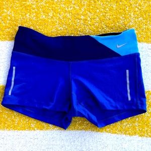 BRIGHT BLUE COMPRESSION RUNNING SHORTS